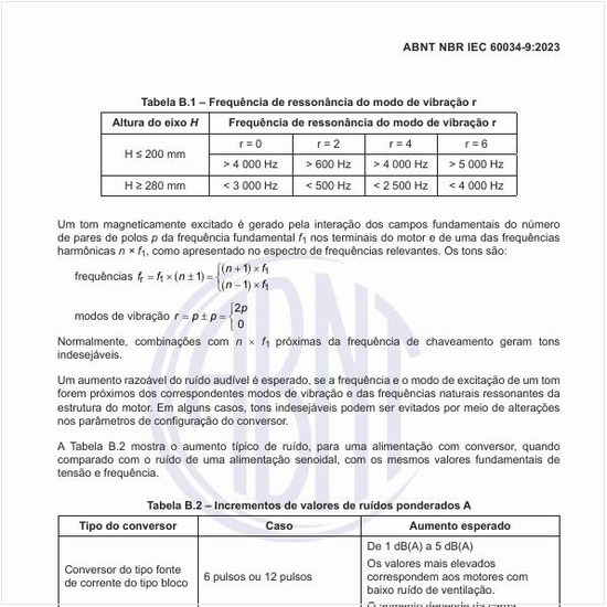 Quais são os incrementos de valores de ruídos ponderados A?