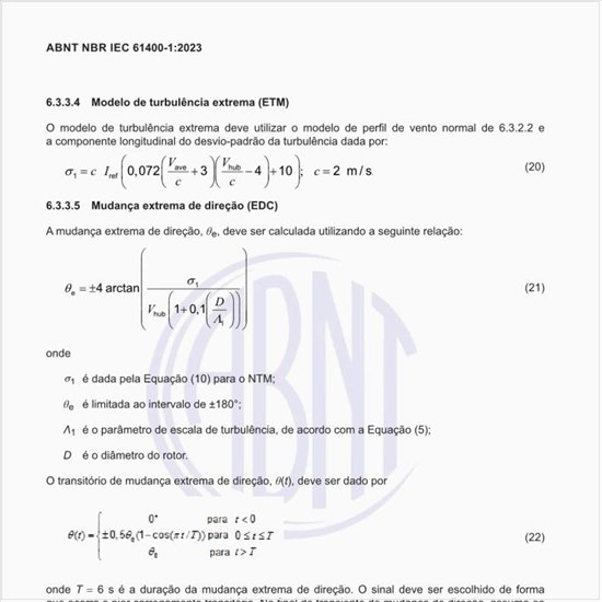 O que deve utilizar o modelo de turbulência extrema (ETM)?