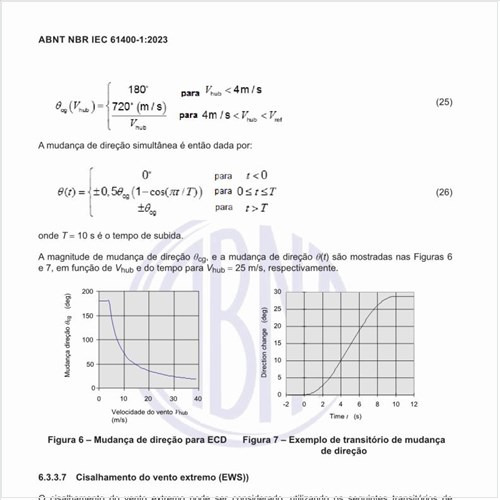 O que pode ser considerado no cisalhamento do vento extremo (EWS)?