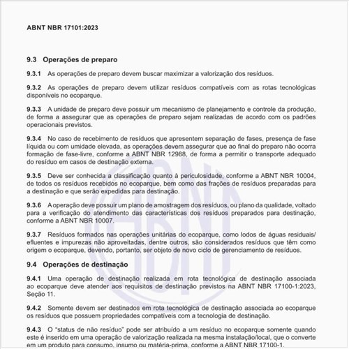 O que devem buscar as operações de preparo?