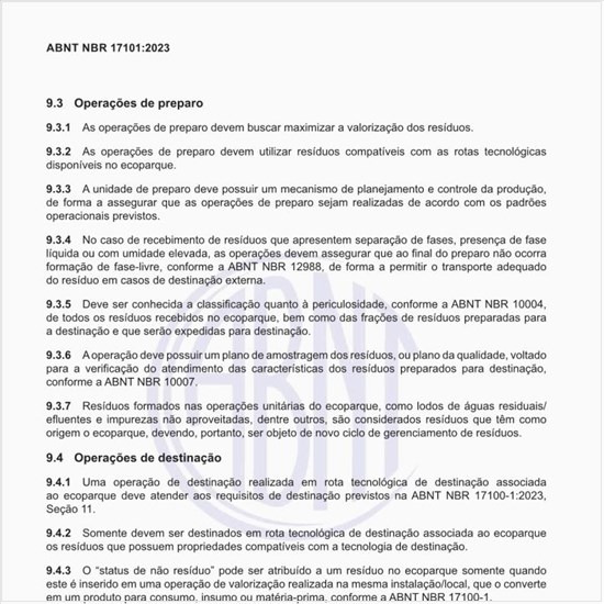 O que devem buscar as operações de preparo?