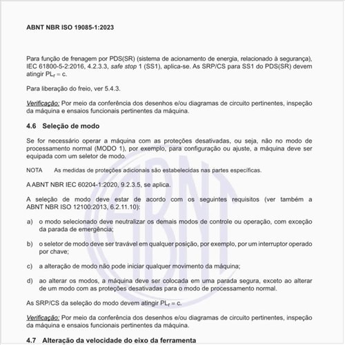 Por que é importante a máquina ter a seleção de modo?