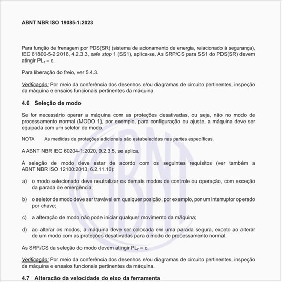 Por que é importante a máquina ter a seleção de modo?