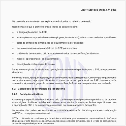 Quais devem ser as condições de referência do laboratório?