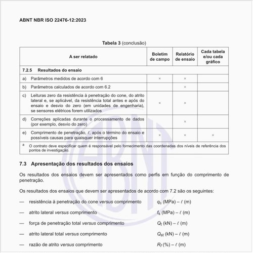 Como devem ser apresentados os resultados dos ensaios?