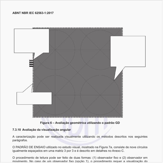 Como deve ser a caracterização da avaliação da visualização angular?