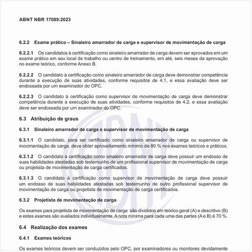Qual deve ser a atribuição de graus?