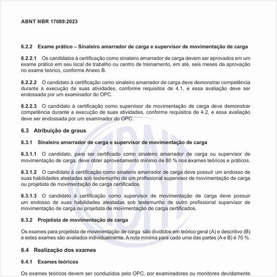 Qual deve ser a atribuição de graus?