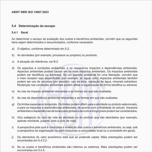 Por que determinar o escopo da avaliação dos custos e benefícios ambientais?
