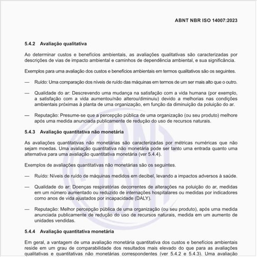 Qual a vantagem da avaliação quantitativa monetária?