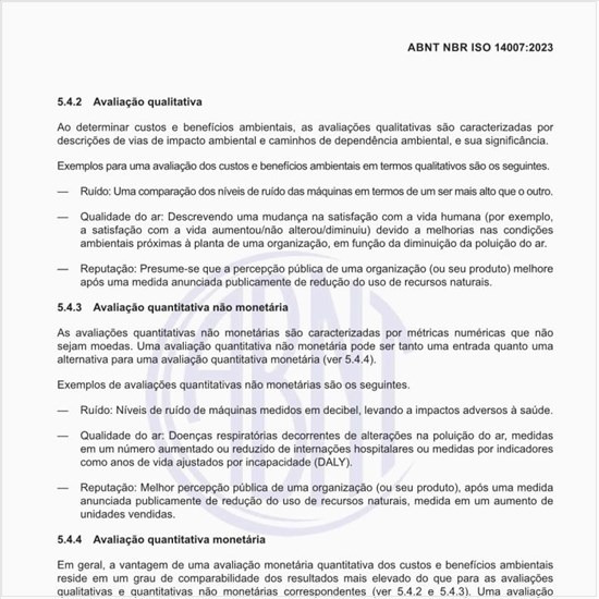 Qual a vantagem da avaliação quantitativa monetária?