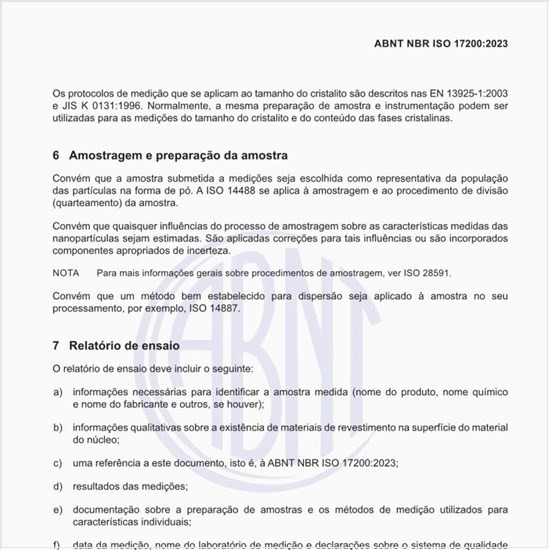 Como deve ser feita a amostragem e a preparação da amostra?