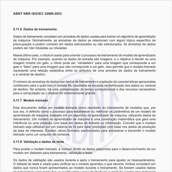 O que consistem os dados de treinamento?