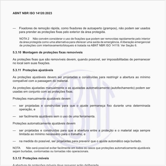 Como devem ser as proteções ajustáveis?