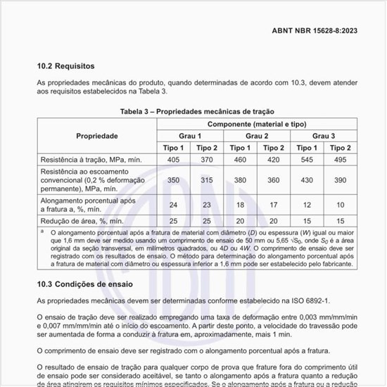 Quais são as propriedades mecânicas de tração?
