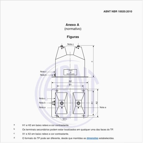 Quais são as dimensões padronizadas dos TP com isolação sólida para interior?