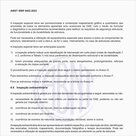 Quais são os parâmetros de avaliação das obras de arte especial (OAE)?