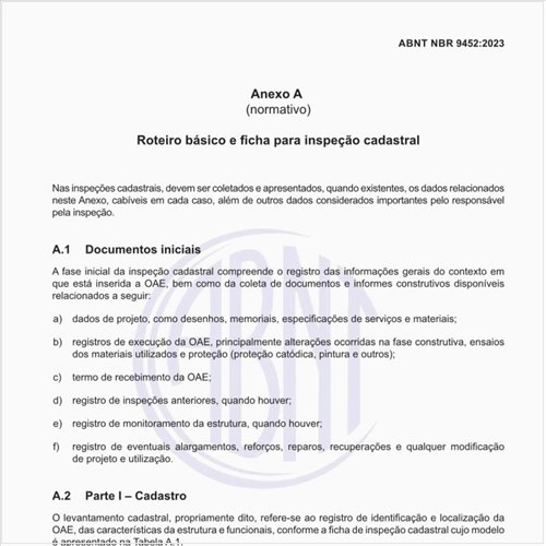 Qual é o roteiro básico e a ficha para inspeção cadastral?