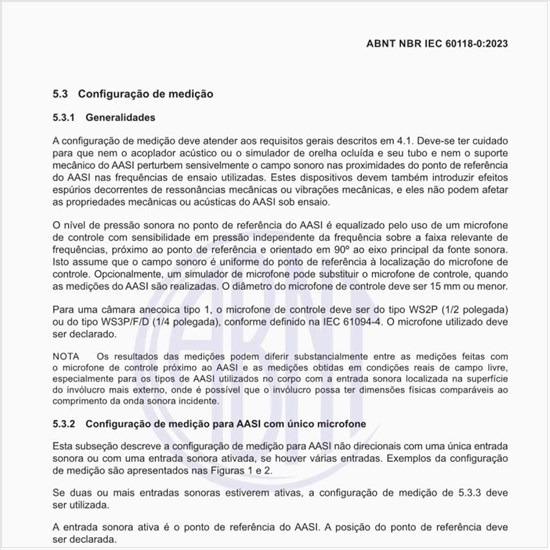 Como deve ser feita a configuração de medição?