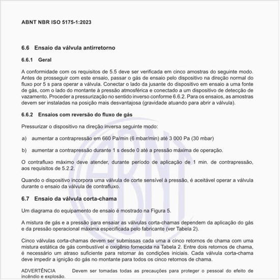 Como deve ser feito o ensaio da válvula antirretorno?