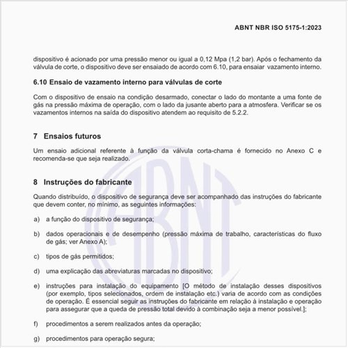 Quais as instruções do fabricante que devem acompanhar o dispositivo?