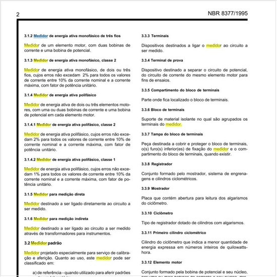 Como se define um medidor padrão?