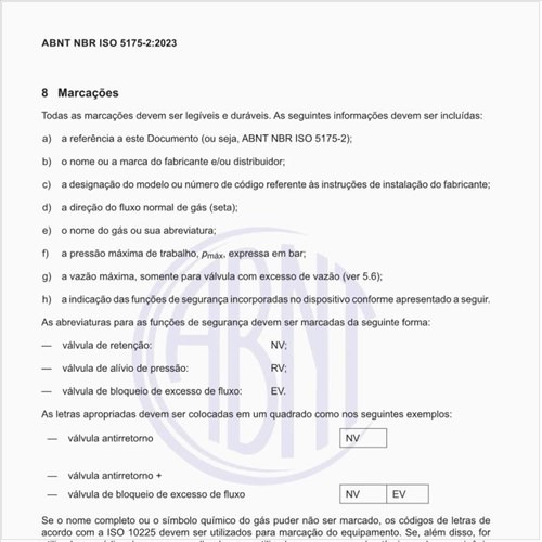 Como devem ser feitas as marcações nos equipamentos?