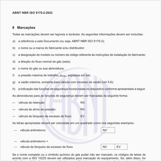 Como devem ser feitas as marcações nos equipamentos?