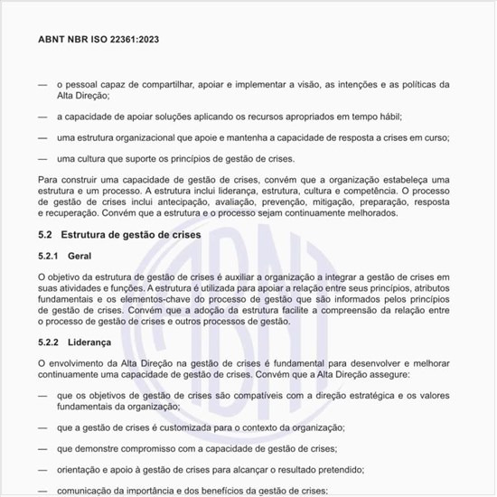 Qual deve ser a estrutura de gestão de crises?