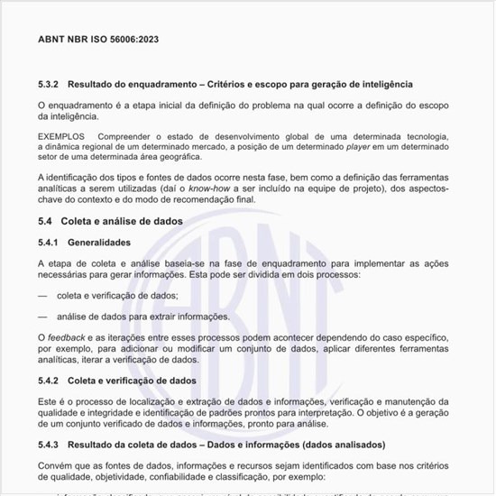 Como identificar o resultado da coleta de dados e informações (dados analisados)?