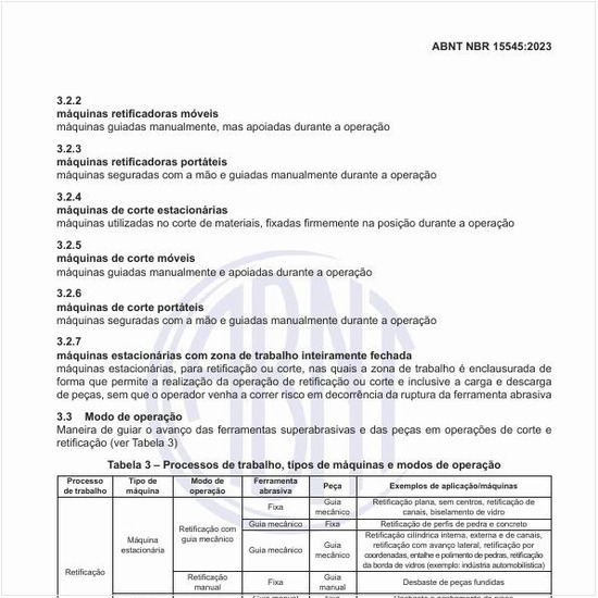 Quais são os processos de trabalho, os tipos de máquinas e os modos de operação dos superabrasivos?
