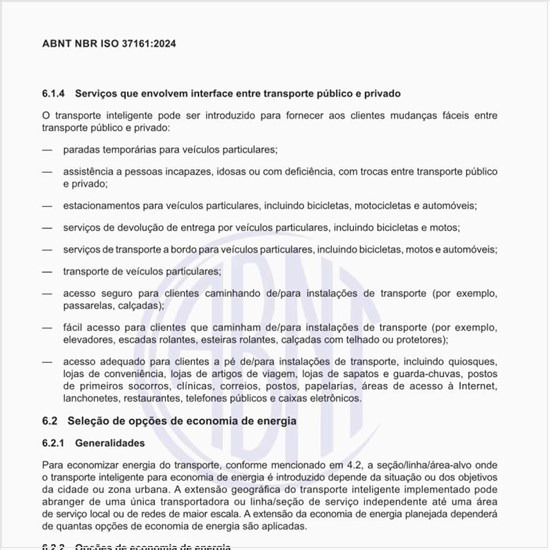 Como deve ser a introdução de transporte inteligente para economia de energia?