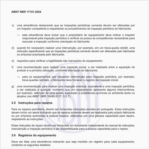 Como devem ser fornecidas as instruções para reparos?