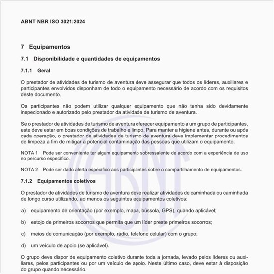 O que fazer em relação à disponibilidade e quantidades de equipamentos necessários aos líderes?