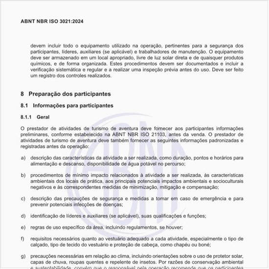 Como executar a preparação dos participantes?