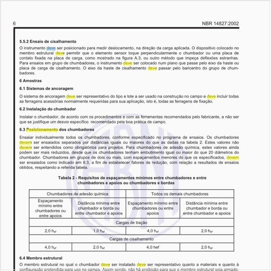 Como deve ser feito o posicionamento dos chumbadores?