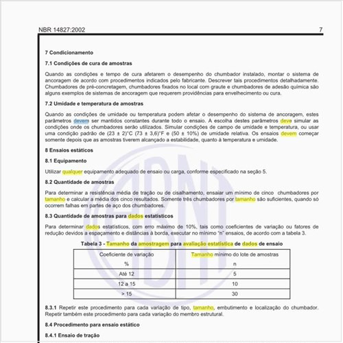 Qual deve ser o tamanho da amostragem para avaliação estatística de dados de ensaio?