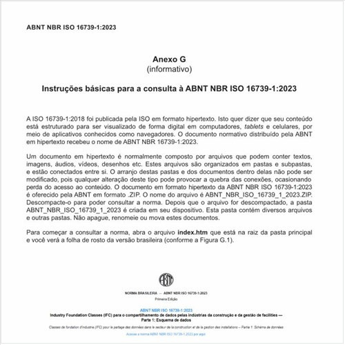 Quais são as instruções básicas para a consulta à NBR ISO 16739-1?
