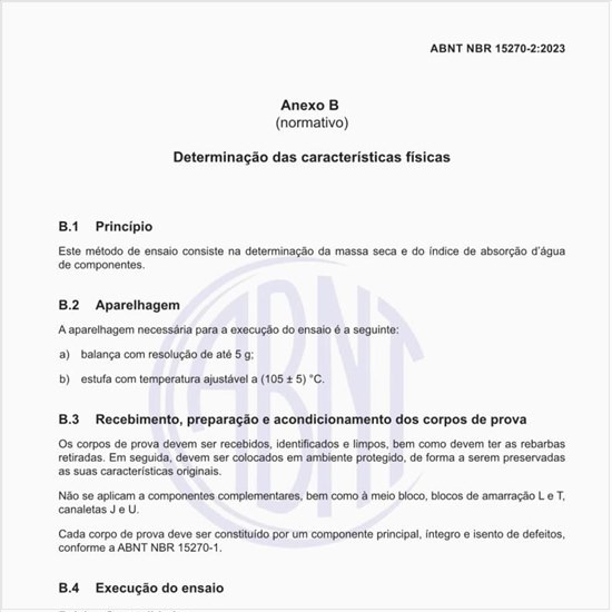 Como executar o ensaio de determinação das características físicas?