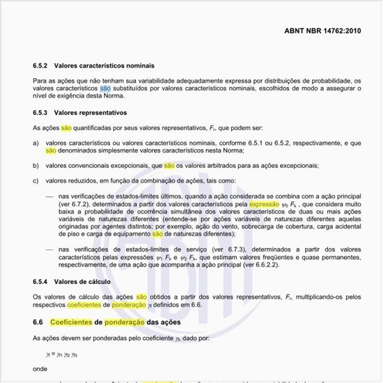 Quais são os coeficientes de ponderação das ações?