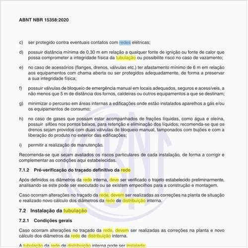 Como deve ser instalada a tubulação da rede de distribuição interna?