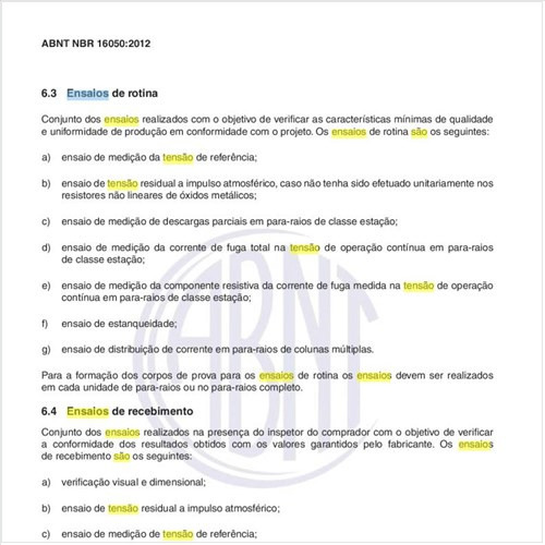 O que são os ensaios de recebimento?