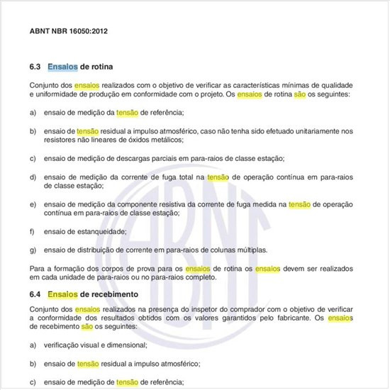 O que são os ensaios de recebimento?