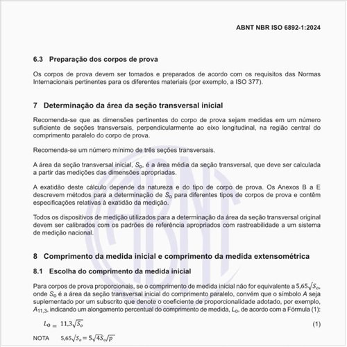 Como deve ser feita a escolha do comprimento da medida inicial?