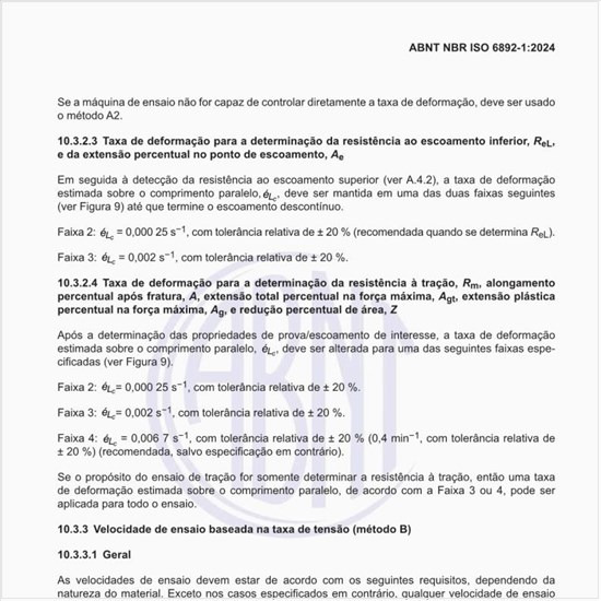 Como deve ser estimada a taxa de deformação para a determinação da resistência ao escoamento inferior?