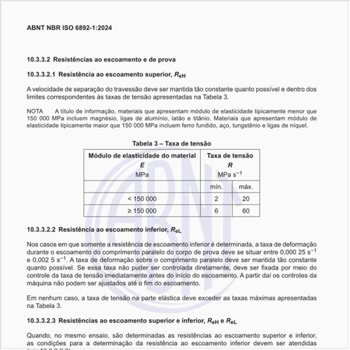 Quais são as resistências ao escoamento e de prova?