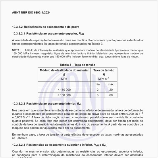 Quais são as resistências ao escoamento e de prova?