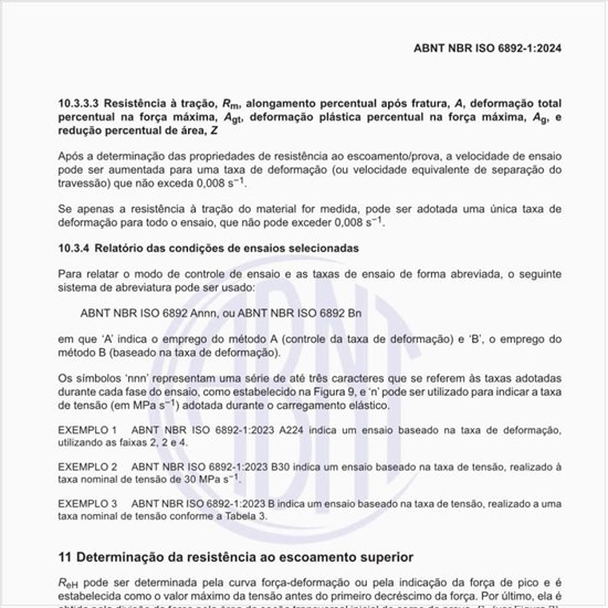 Como executar a determinação da resistência ao escoamento inferior?