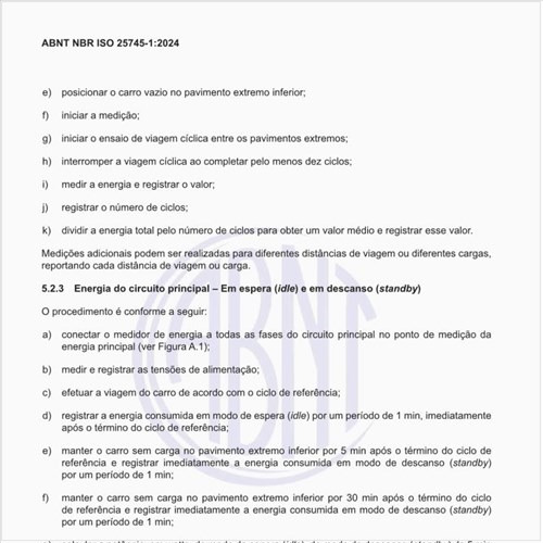 Como medir a energia do circuito principal, em espera (idle) e em descanso (standby)?