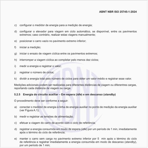 Como proceder para medir a energia do circuito auxiliar em espera (idle) e em descanso (standby)?